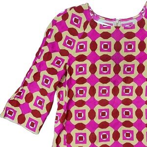 💙💖 Marni Geometric Print Viscose 3/4 Sleeve Blouse IT 44